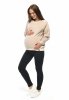 MijaCulture - 3 in 1 light super soft maternity and nursing sweatshirt Olivia M019 Beige